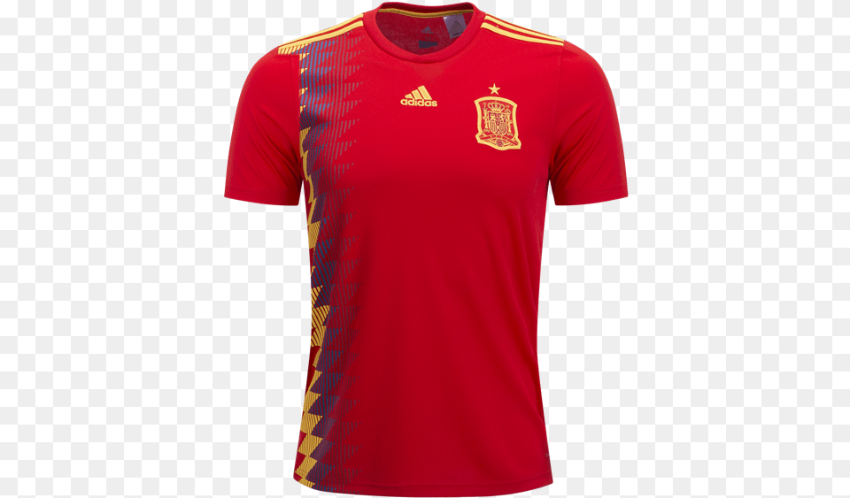 Camiseta Primera Equipacin Mundial Rusia Spain National Football Team Jersey, Clothing, Shirt, T-shirt Png