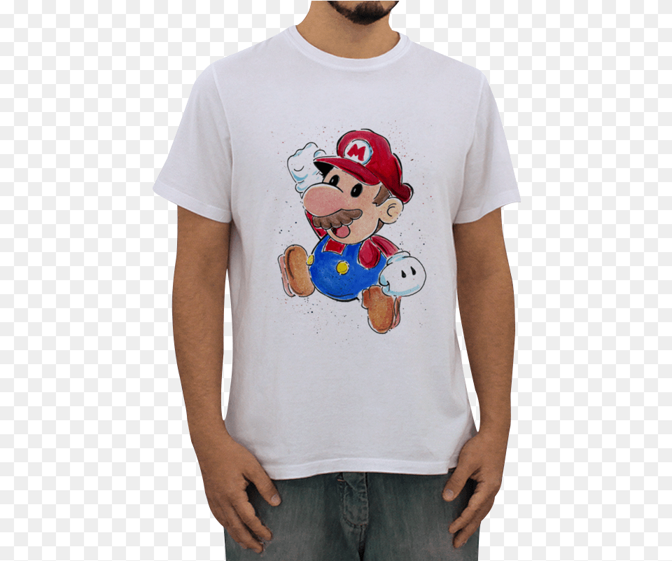 Camiseta Super Mario De Juliana Mattosna, T-shirt, Clothing, Applique, Pattern Free Png