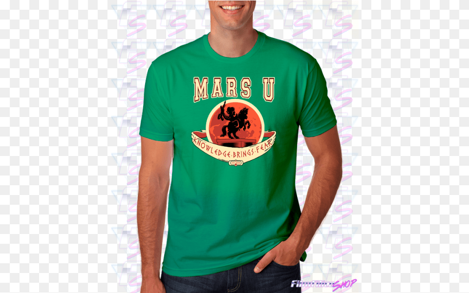 Camiseta Universidad De Marte De La Serie Futurama Rick Morty Schwifty Tshirt For Man, Clothing, Shirt, T-shirt, Adult Free Png Download