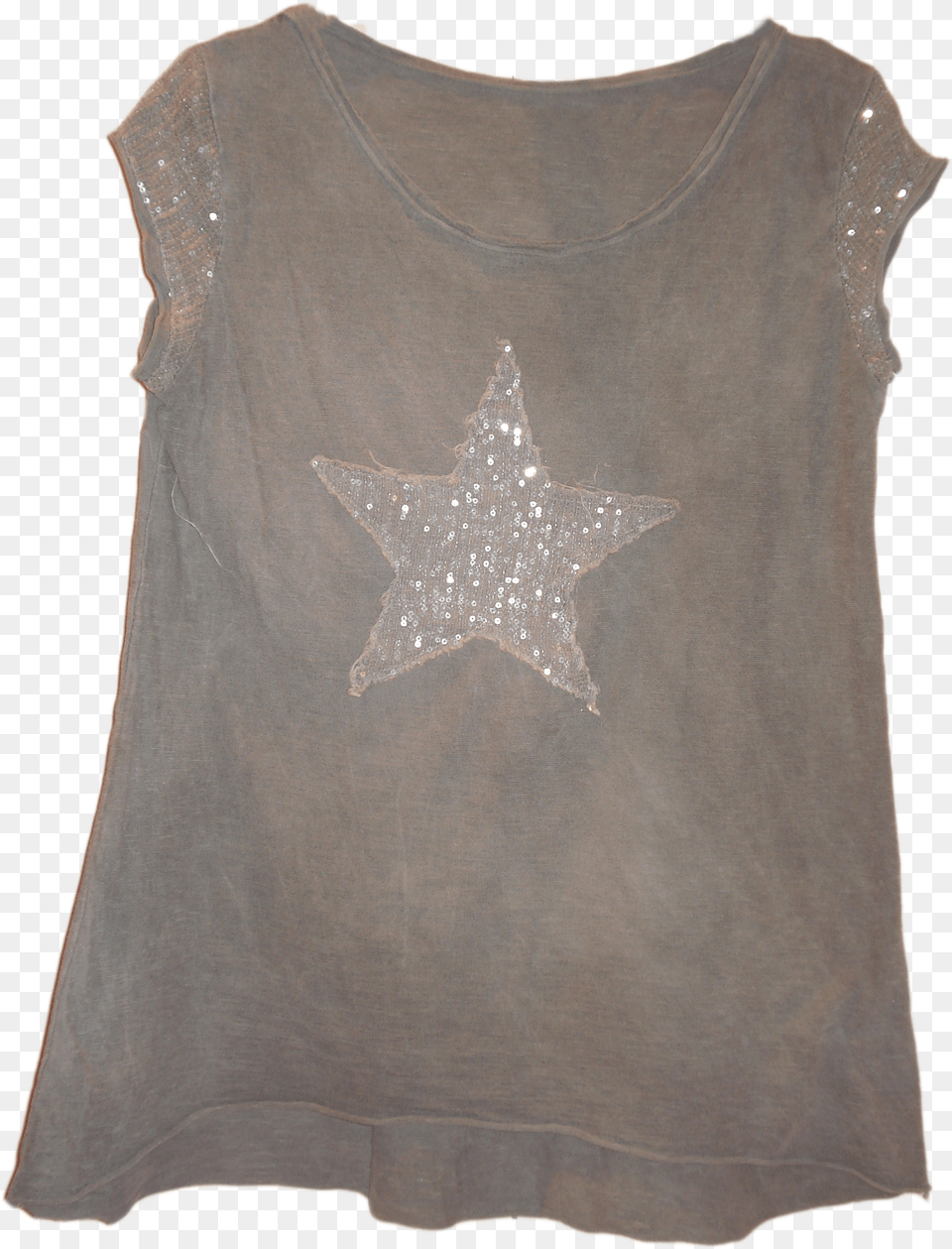 Camiseta Verde Camuflaje Con Aplicaciones De Lentejuelas Remera Con Lentejuela De Estrellas Free Png Download