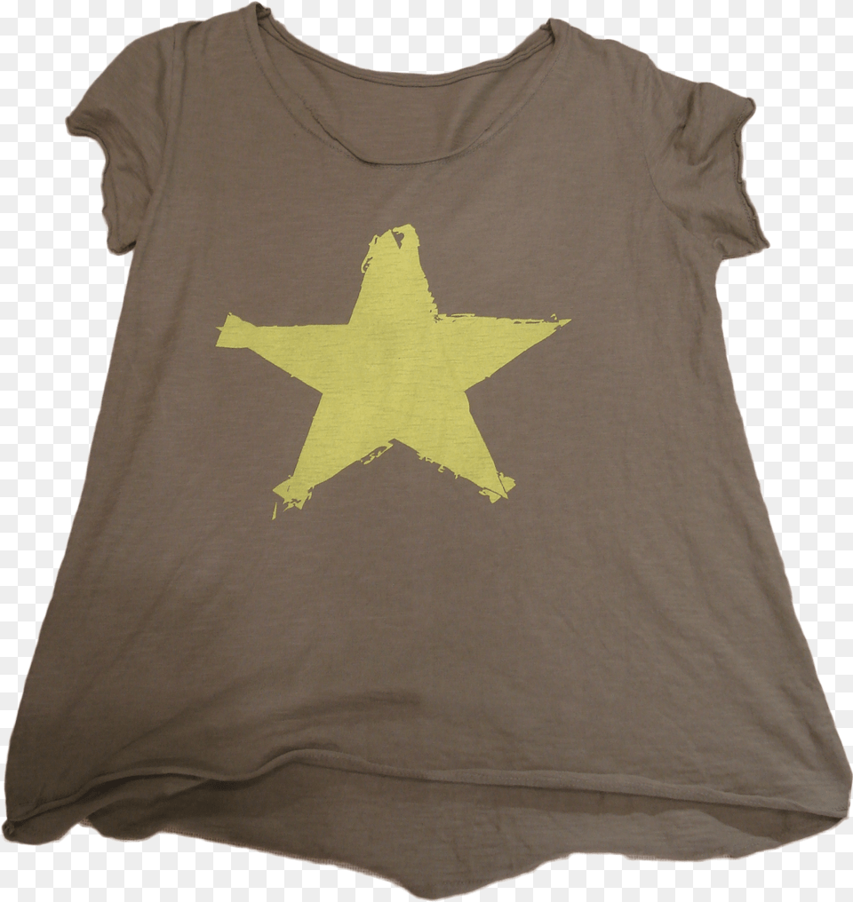 Camiseta Verde Militar Con Estrella Amarilla Star Png