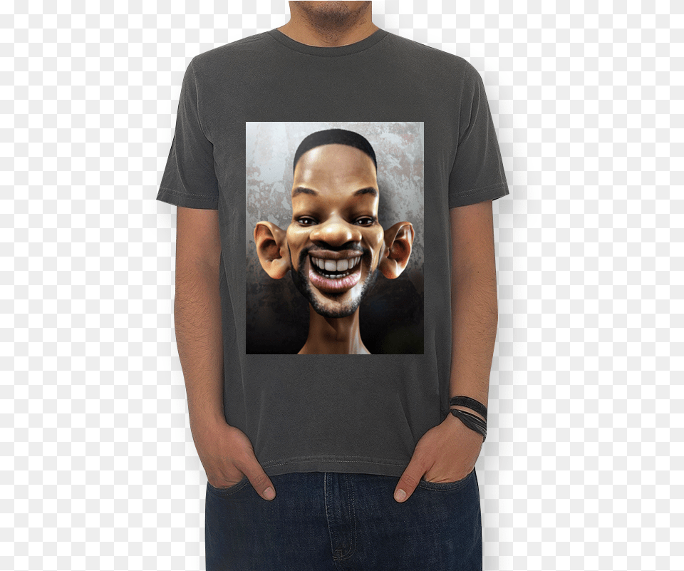 Camiseta Will Smith De Roberto Mrciona, T-shirt, Clothing, Face, Head Png