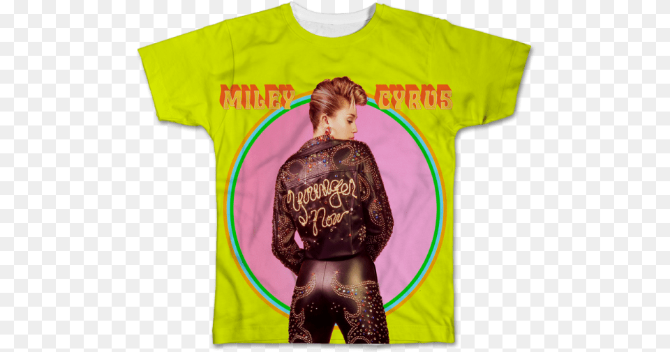 Camiseta Younger Now Miley Cyrus Miley Cyrus Younger Now Album Cover, Clothing, T-shirt, Adult, Female Png Image