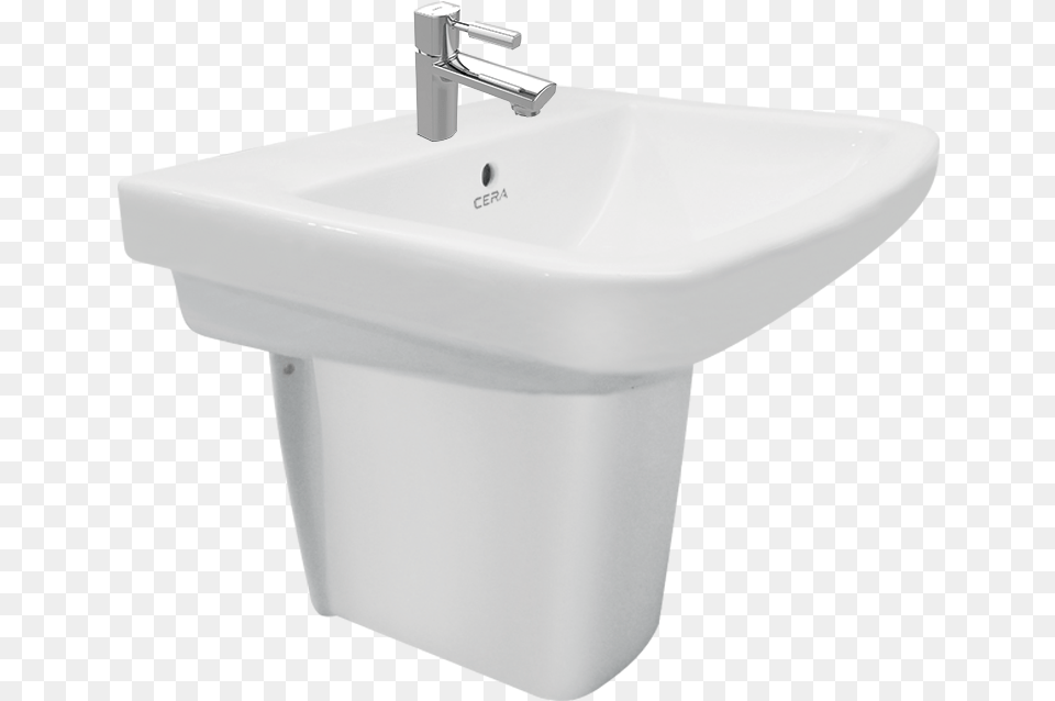 Cammy Half Pedestal Snow White Retro Waschbecken Mit Halbsule, Sink, Sink Faucet, Basin, Hot Tub Free Png