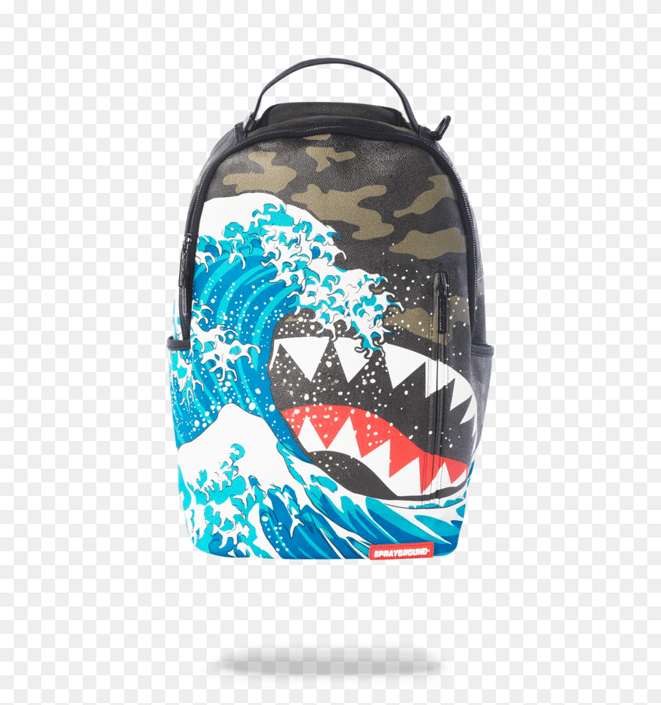 Camokawa Shark, Backpack, Bag, Accessories, Handbag Free Transparent Png