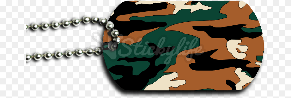 Camouflage Dog Tag Front Chain, Accessories, Military, Military Uniform, Jewelry Png Image