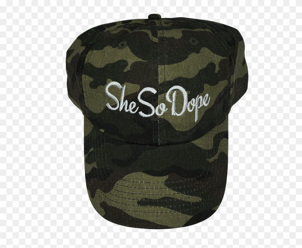 Camouflage Shesodope Dad Hat Baseball Cap, Baseball Cap, Clothing, Military, Military Uniform Free Png