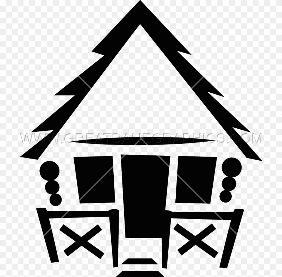 Camp Cabin Production Ready Artwork For T Shirt Printing, Symbol, Recycling Symbol, Bow, Weapon Free Png Download