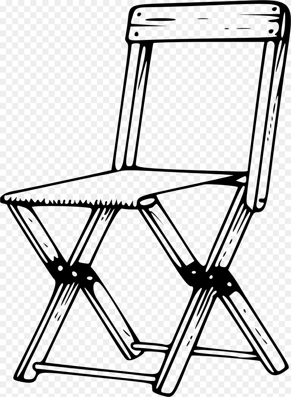 Camp Chair Clip Arts Non Living Things Clipart Black And White, Gray Free Png