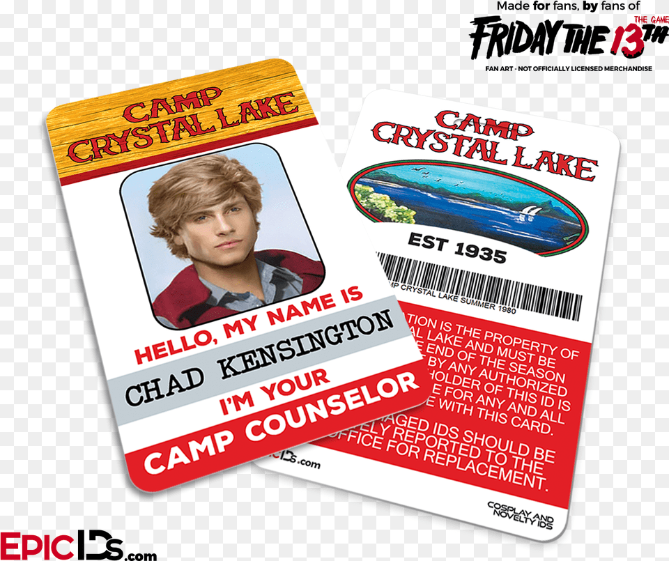 Camp Crystal Lake Friday The 13th Eric Lachappa Friday The 13th The Game, Text, Teen, Person, Male Free Png Download