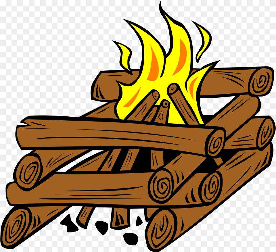 Camp Fire Clipart Cabin Camping, Flame, Bulldozer, Machine, Bonfire Png