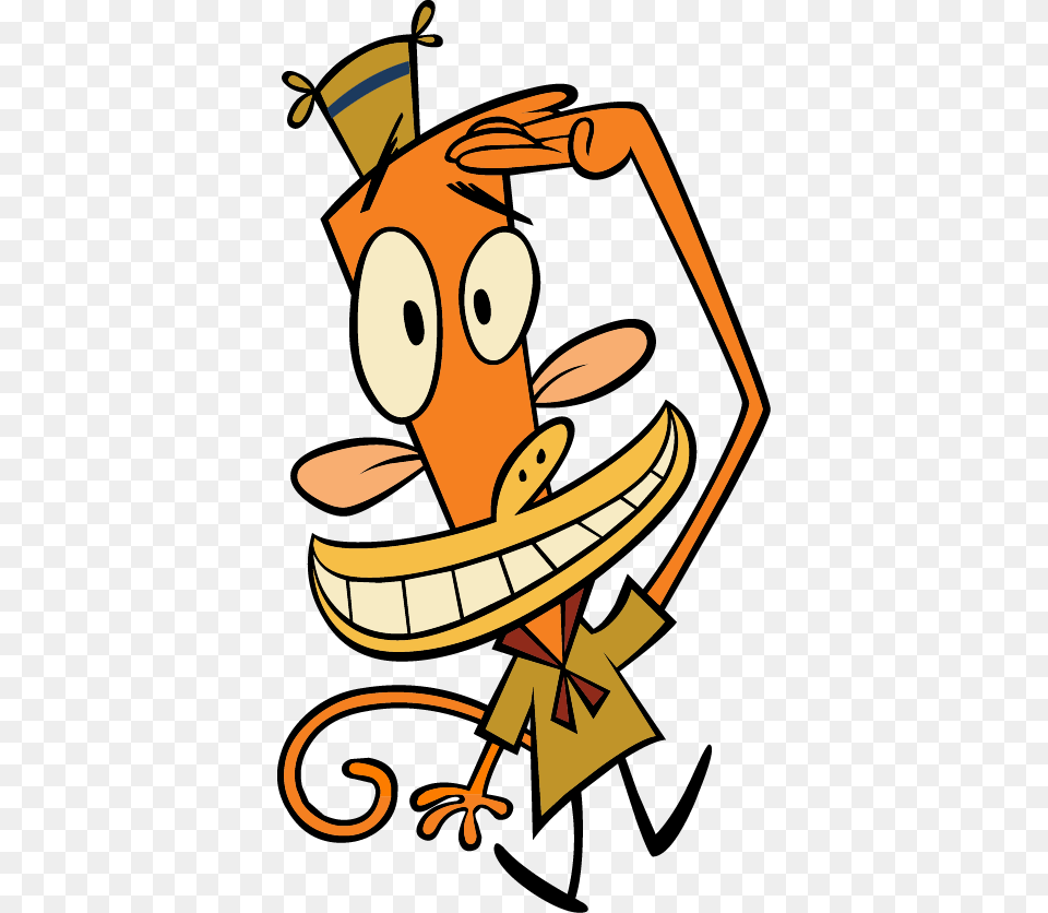 Camp Lazlo The Monkey Saluting, Cartoon, Ammunition, Grenade, Weapon Free Png Download