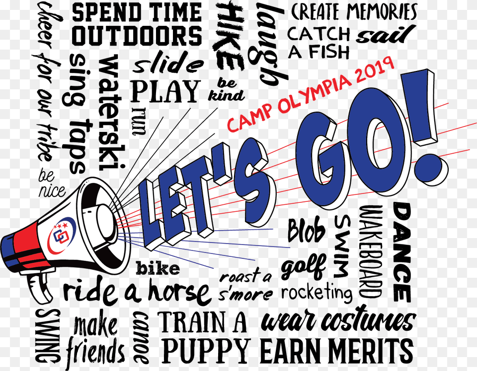 Camp Olympia Let S Go Poster, Advertisement, Text, Number, Symbol Free Png Download
