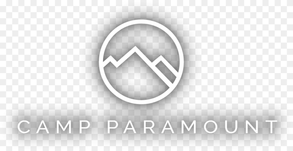 Camp Paramount Website White Logo Emblem, Disk, Symbol Free Png Download