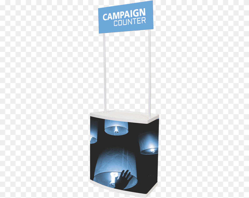 Campaign Counter Portable Sales Stand, Lamp, Lighting, Electronics, Screen Free Transparent Png