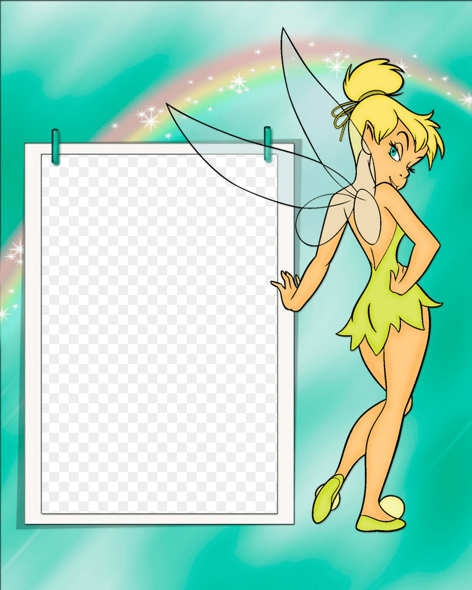 Campanita Border Design Tinker Bell, Person, Book, Comics, Publication Free Transparent Png