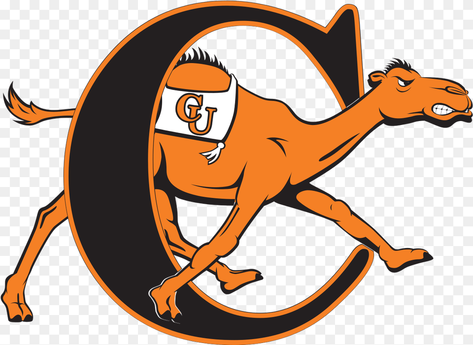 Campbell Fighting Camels And Lady Campbell University Athletics Logo, Animal, Camel, Mammal, Person Png Image