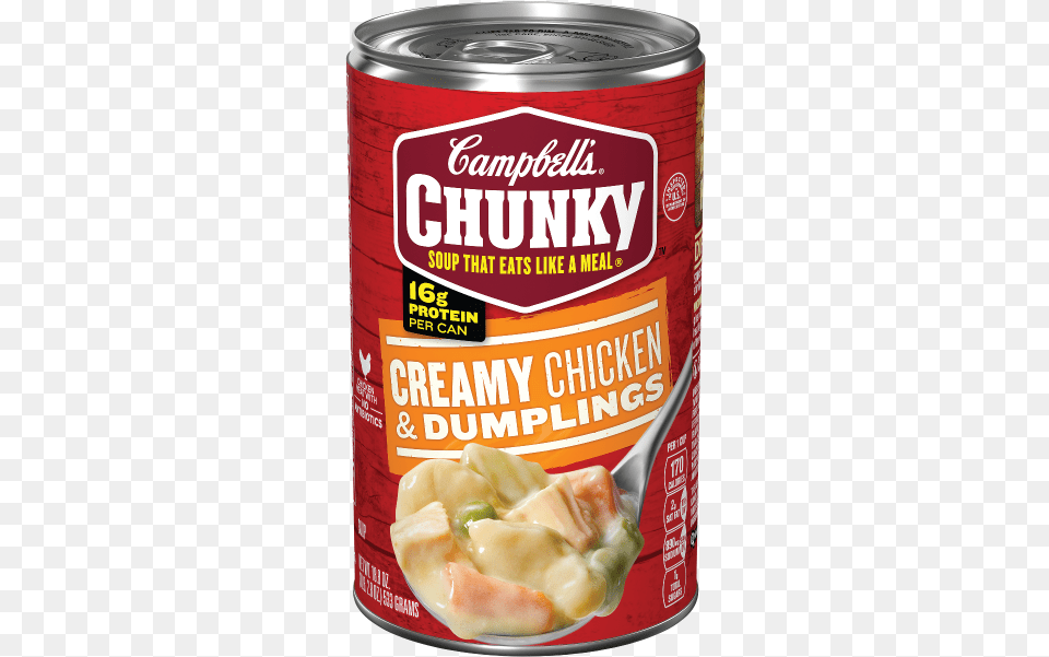 Campbells Chunky Soup Chicken And Dumplings, Tin, Can, Cutlery, Aluminium Free Png Download