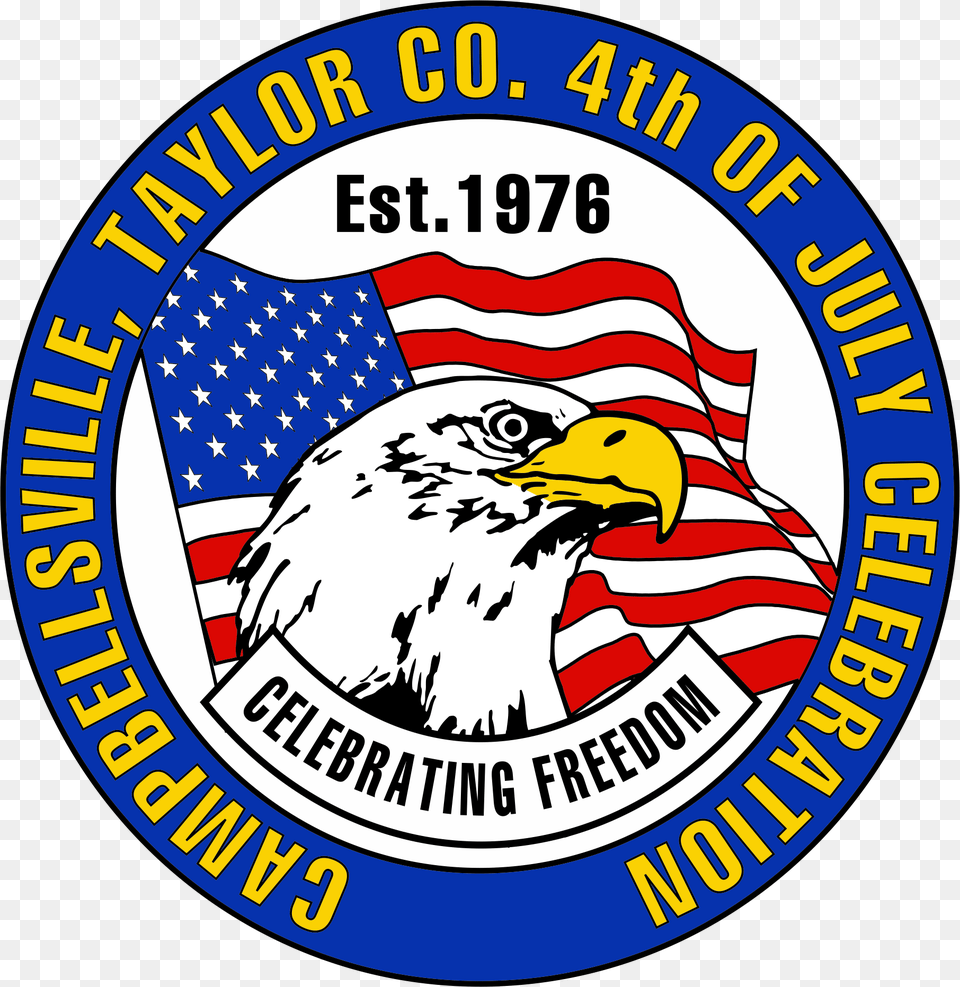 Campbellsville Fourth Of July Green Eagle, Logo, Animal, Bird, Badge Free Transparent Png