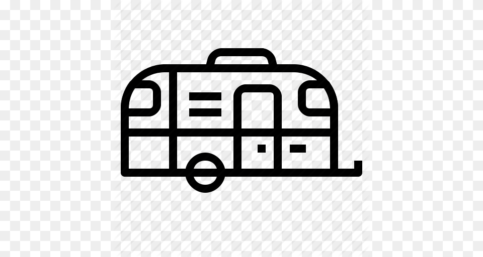 Camper Caravan Trailer Travel Icon, Bus, Transportation, Vehicle Free Png Download