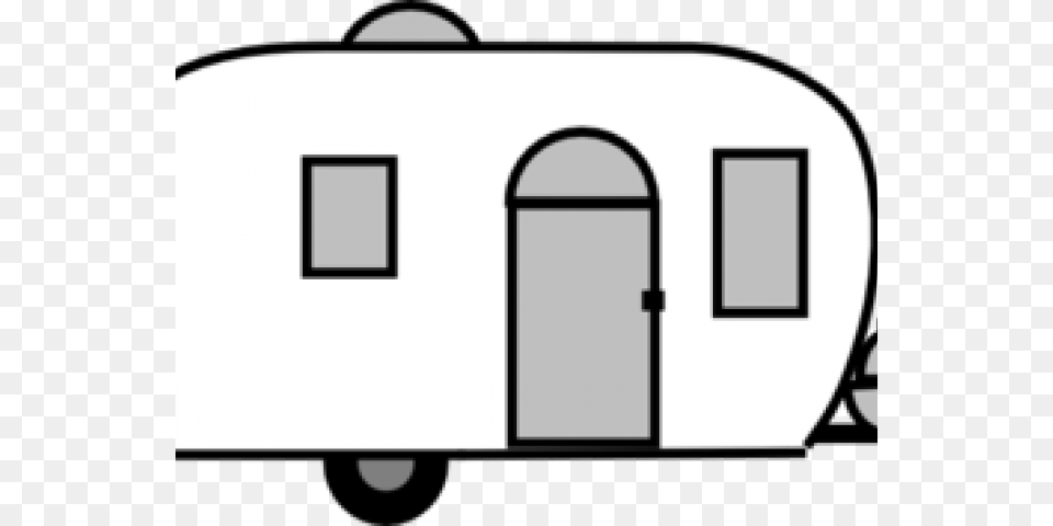 Camper Clipart Black And White, Architecture, Building, Housing, Caravan Free Transparent Png