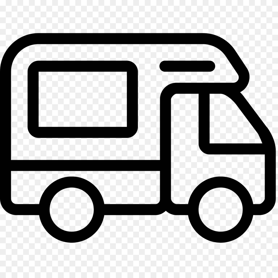 Camper Icon, Gray Free Transparent Png