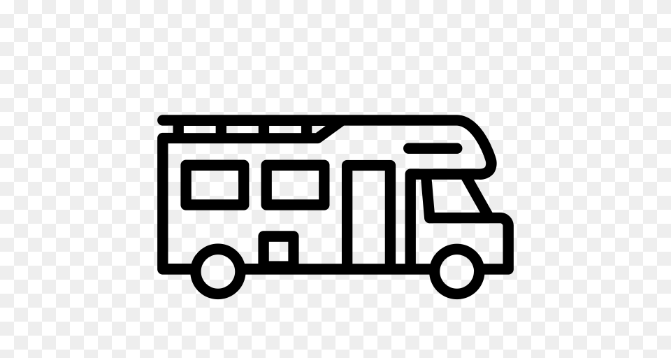 Camper Jeep Motorhome Truck Van Vehicle Icon, Gray Free Transparent Png