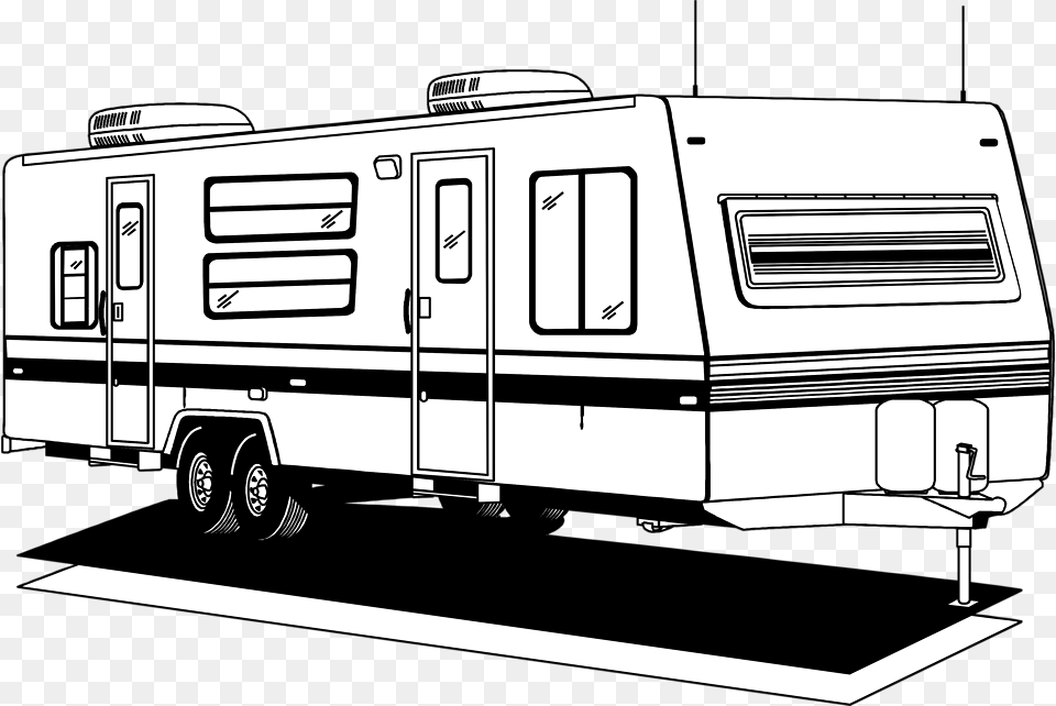 Camper Silhouette Cliparts Clip Rv Trailer Clip Art, Caravan, Transportation, Van, Vehicle Free Transparent Png