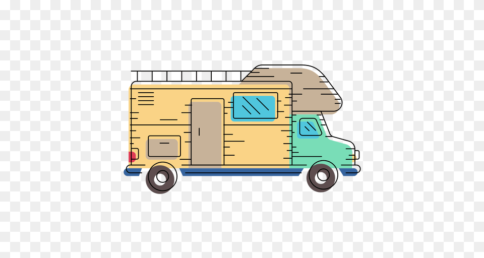 Camper Van Illustration, Moving Van, Transportation, Vehicle Png