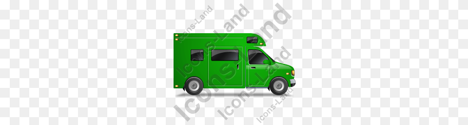 Camper Van Right Green Icon Pngico Icons, Transportation, Vehicle, Bulldozer, Machine Png Image
