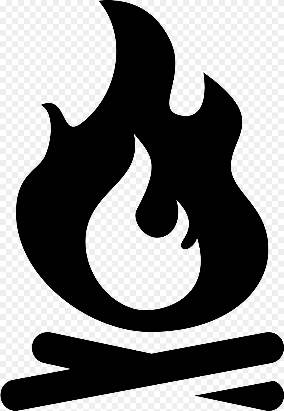 Campfire Black And White Campfire Icon, Gray Png