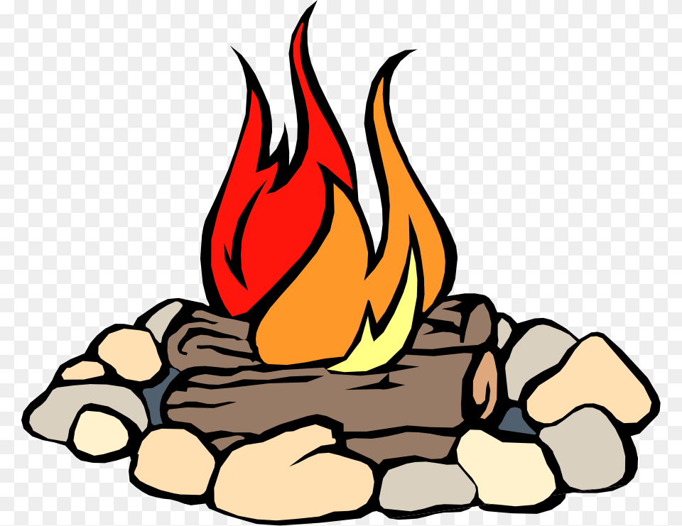 Campfire Camping Clip Art, Fire, Flame, Bonfire, Person Free Png Download