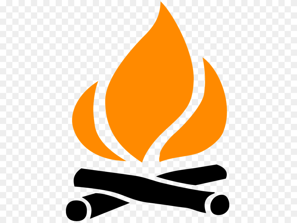 Campfire Camping Clip Art, Fire, Flame, Astronomy, Moon Free Png Download