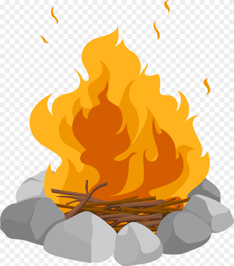Campfire Cartoon Bonfire Clip Art Campfire Clipart Transparent, Fire, Flame, Baby, Person Png