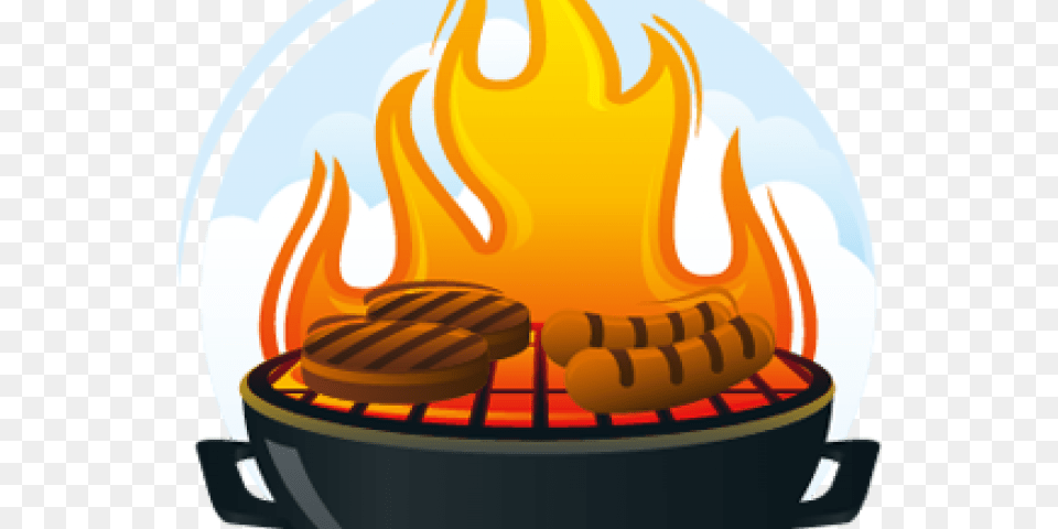 Campfire Clipart Cookout Happy Birthday Bbq, Birthday Cake, Cake, Cooking, Cream Png