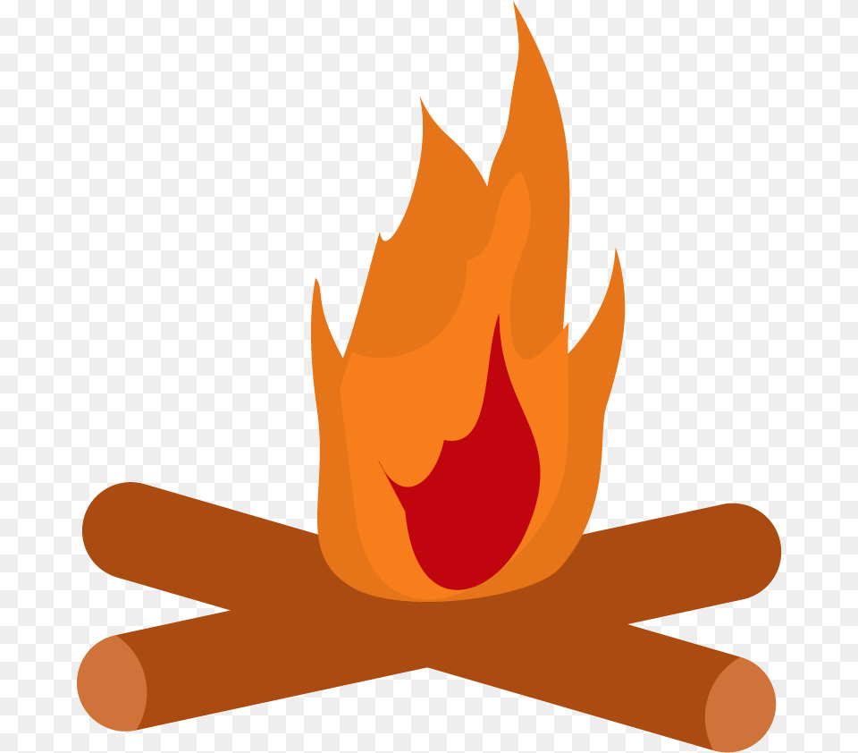 Campfire Fire Torch Firewood Fire Flat Vektor Kayu Bakar Api Unggun, Flame, Person, Face, Head Png Image
