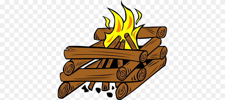 Campfire Ready For Cooking, Fire, Flame, Wood, Bonfire Png Image