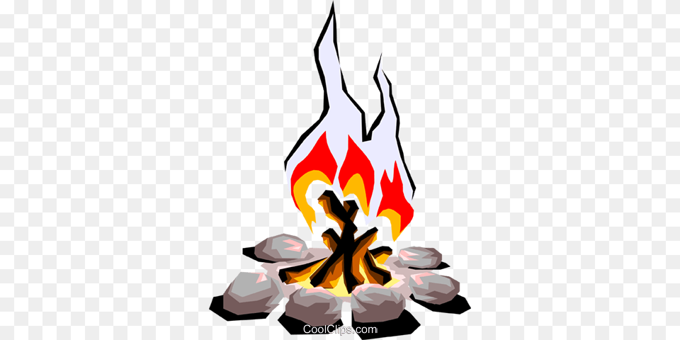 Campfire Royalty Vector Clip Art Illustration, Fire, Flame, Person, Head Free Png Download