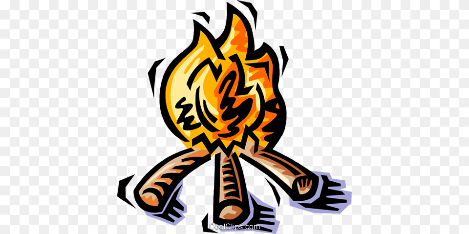 Campfire Royalty Vector Clip Art Illustration, Fire, Flame, Person Free Transparent Png