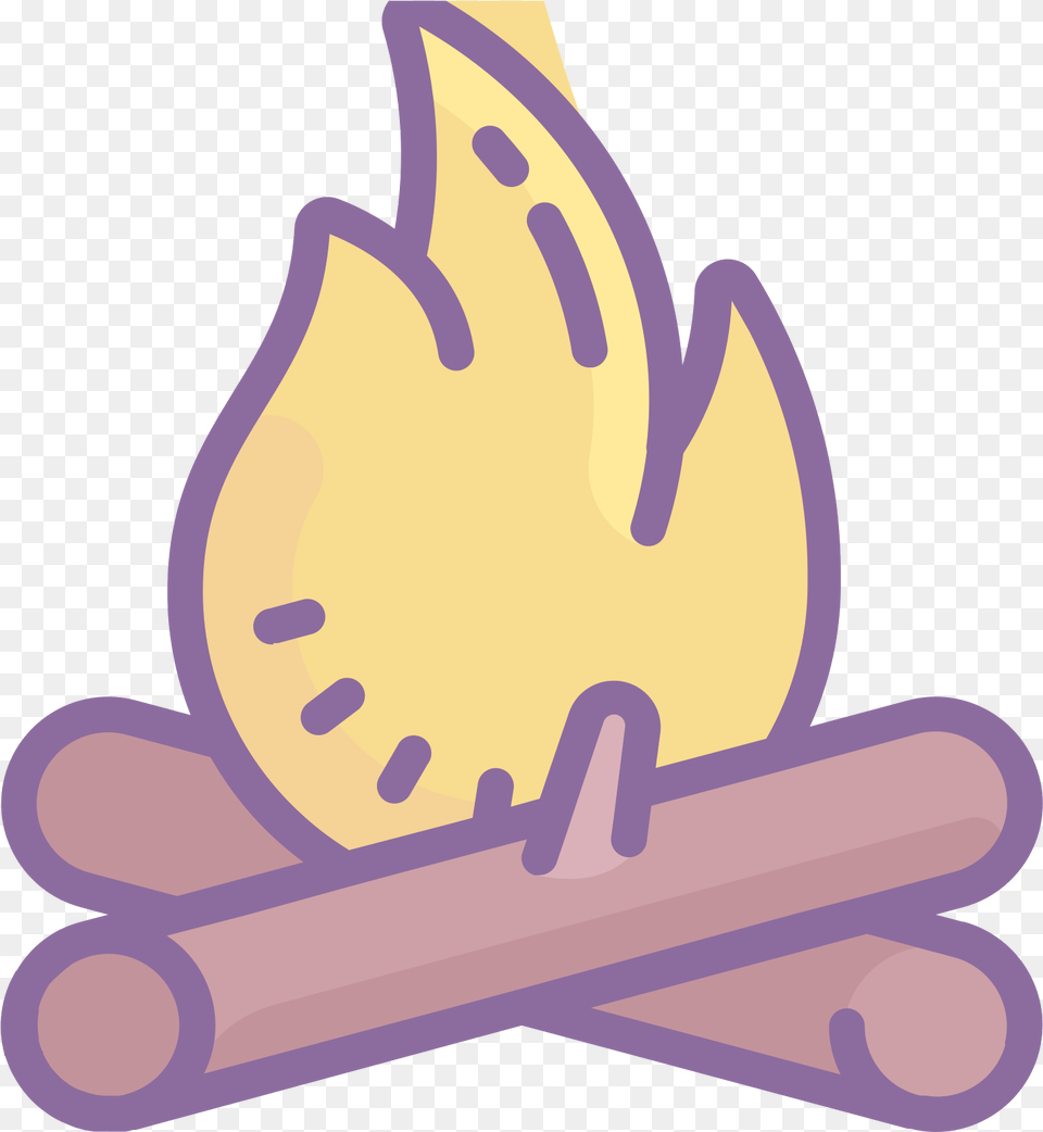 Campfire Simple Drawing Of Fire With Sticks, Dynamite, Weapon Free Png Download