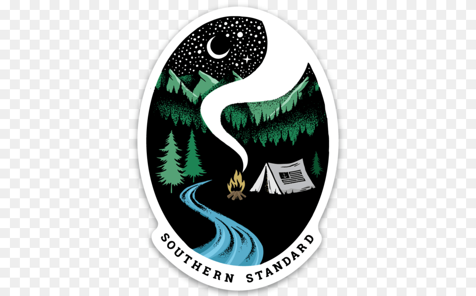 Campfire Sticker, Logo, Camping, Outdoors, Plant Free Png