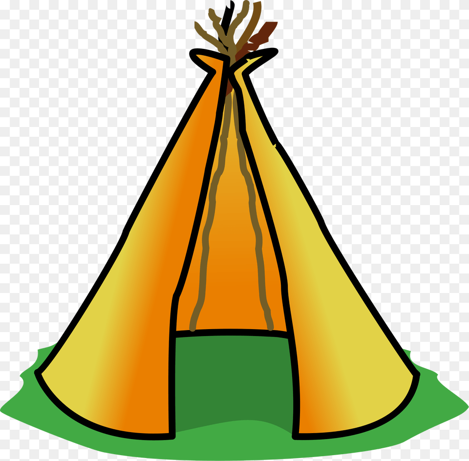 Campfire Tent Clip Art Teepee Clipart, Clothing, Hat, Camping, Outdoors Free Png Download