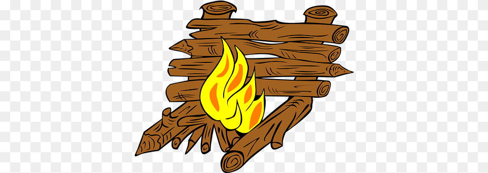 Campfire U0026 Fire Vectors Pixabay Reflector Fire, Flame, Wood, Person Png Image
