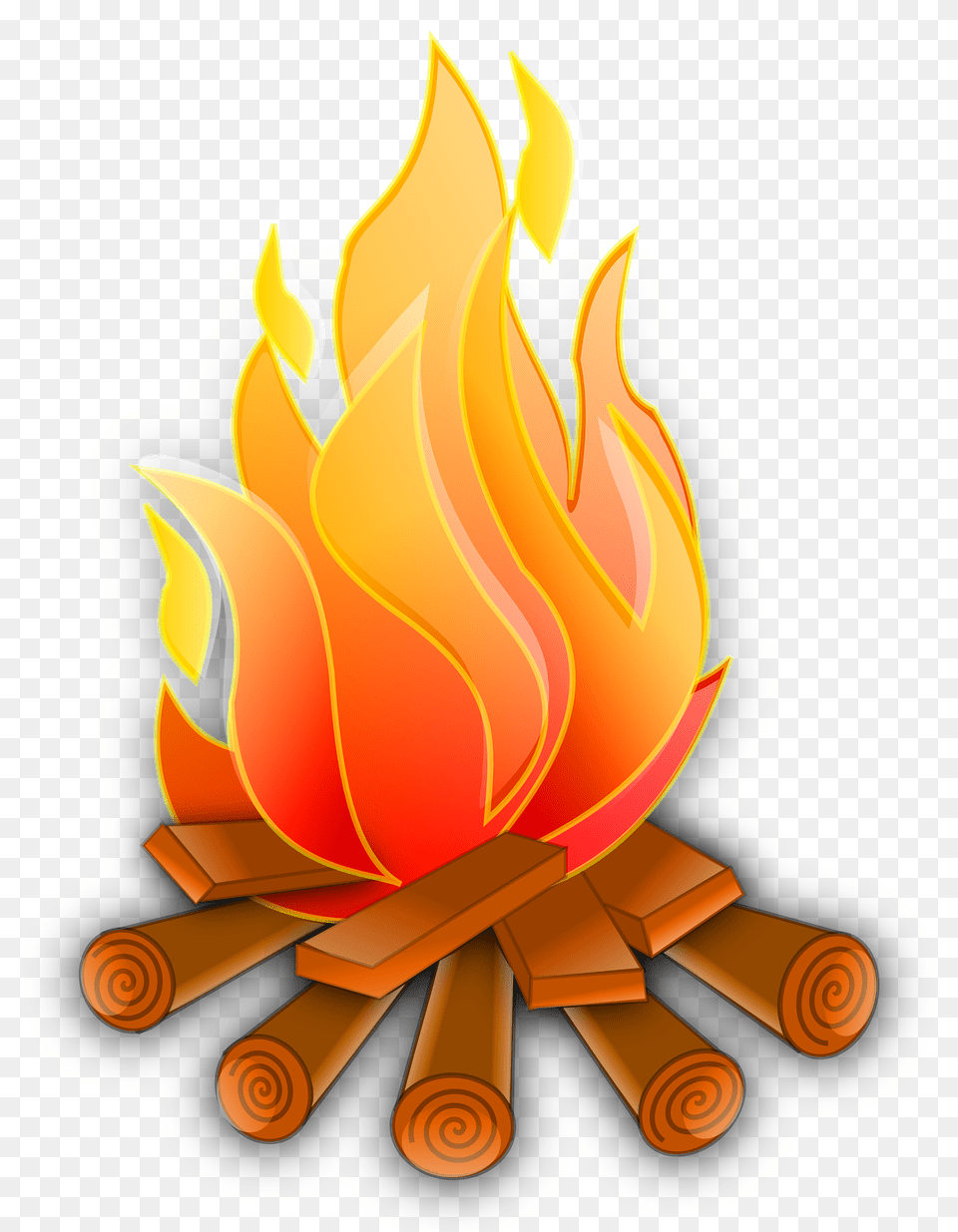 Campfire Vector Clipart Bonfire, Fire, Flame, Bulldozer, Machine Png Image