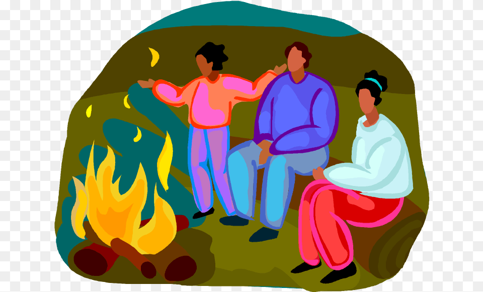 Campfire With People Clipart, Person, Adult, Male, Man Free Png
