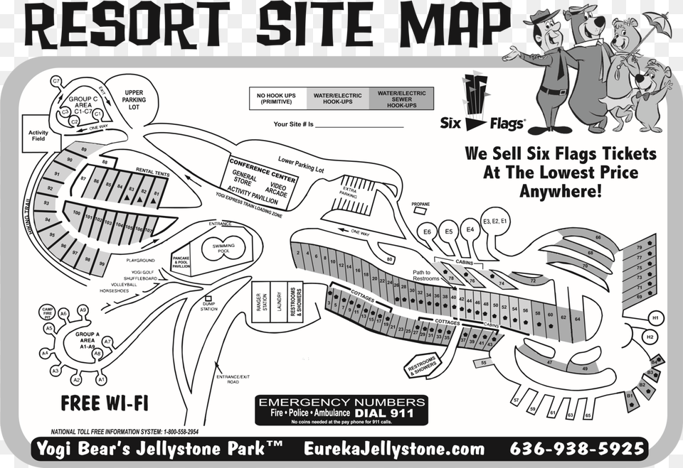 Campground Map Six Flags Yogi Bear, Book, Comics, Publication, Person Free Png Download