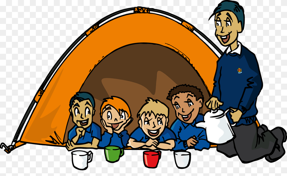 Camping Boys Brigade Clip Art, Tent, Outdoors, Person, Baby Free Png