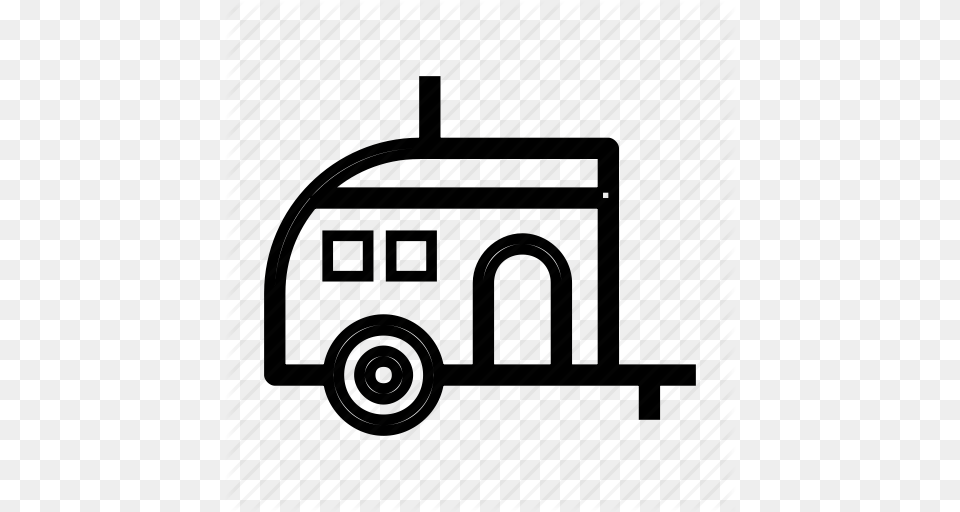 Camping Camping Trailer Caravan Forest Travel Icon, Transportation, Van, Vehicle, Moving Van Png