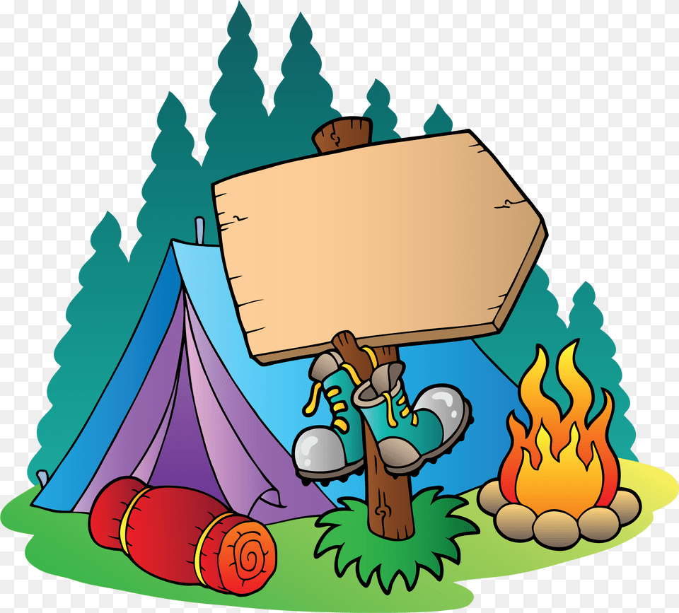 Camping Campsite Campfire Clip Art, Outdoors Free Transparent Png