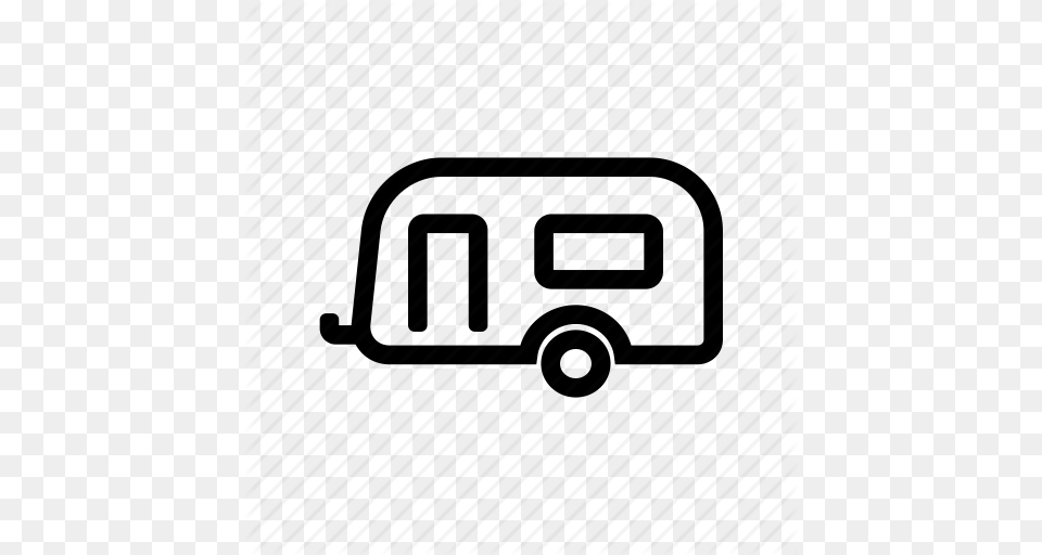 Camping Caravan Travel Trailer Icon, Transportation, Van, Vehicle, Moving Van Free Png